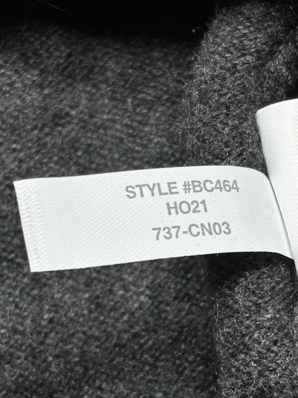 J.Crew Mens Large 100% Cashmere V-neck Sweater Charcoal Gray Style BC464 ECU - Picture 7 of 9